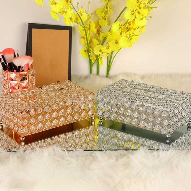 Elegant Tissue Box Cover Storage Container for Home Office Vehicle Decorative Napkin Case - Image 3